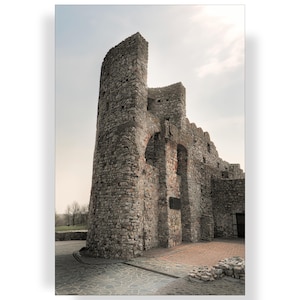Devin Castle, a castle-museum, part of the cultural heritage of Slovakia, high resolution print.