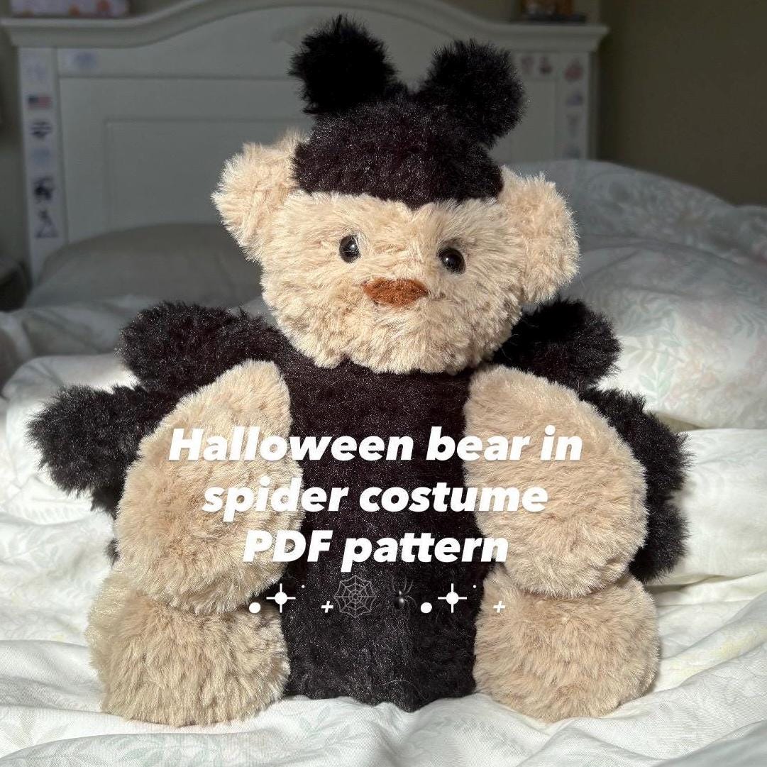 Crochet Pattern Bartholomew Spider Bear Costume, Cute Halloween