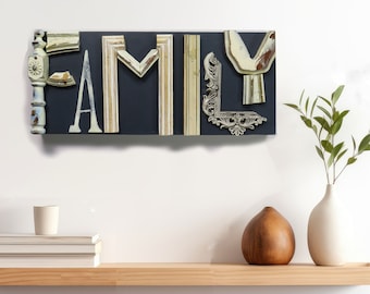 home decor - assemblage - wall art - Family - farmhouse - cottage - art