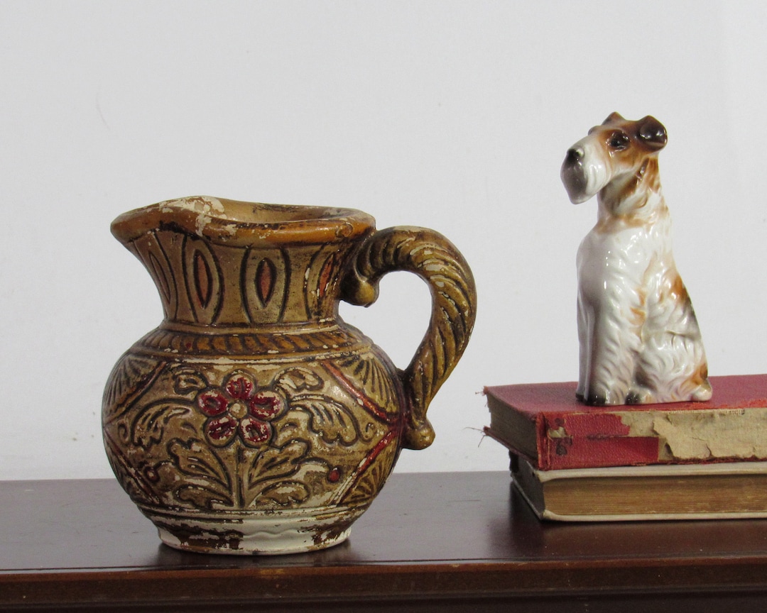 MCM Art Pottery Vase Ceramic Vase Vintage Clay Vase Mid Etsy