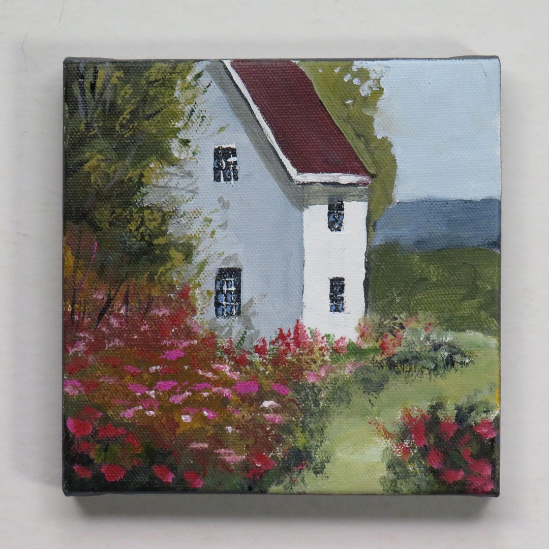 Original Painting Casual Cottage Style Wall Art "cranberry