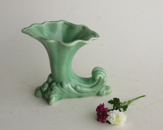Vintage Art Pottery Vase Cornucopia Planter Thanksgiving | Etsy