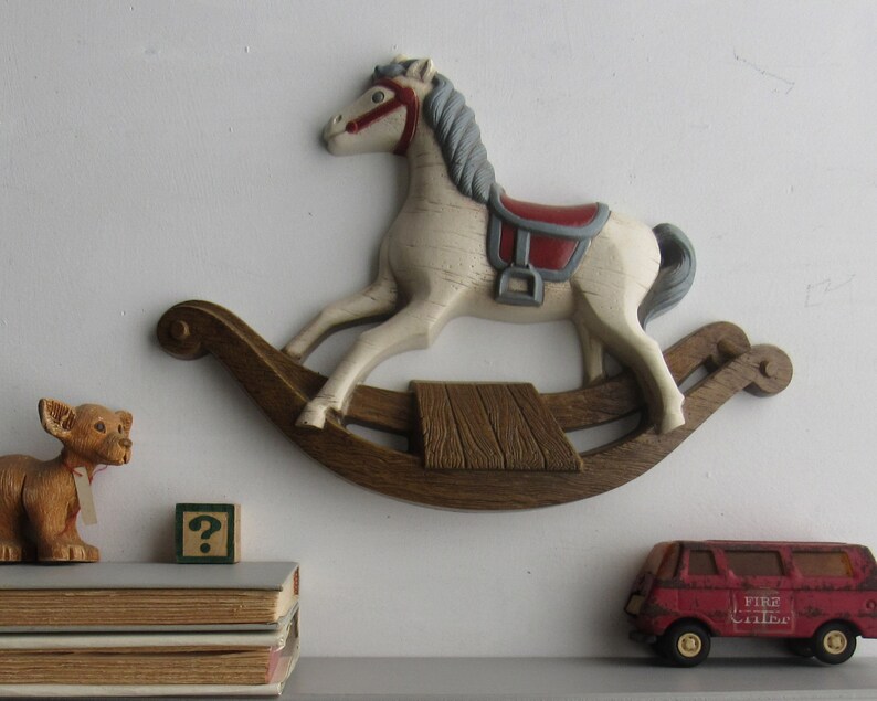 Home Decor Decorative Rocking Horse Quirky 3 D Image 0