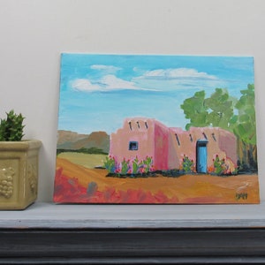 Original Painting-southwestern Wall Art Desert Landscape Art mi Casa Su