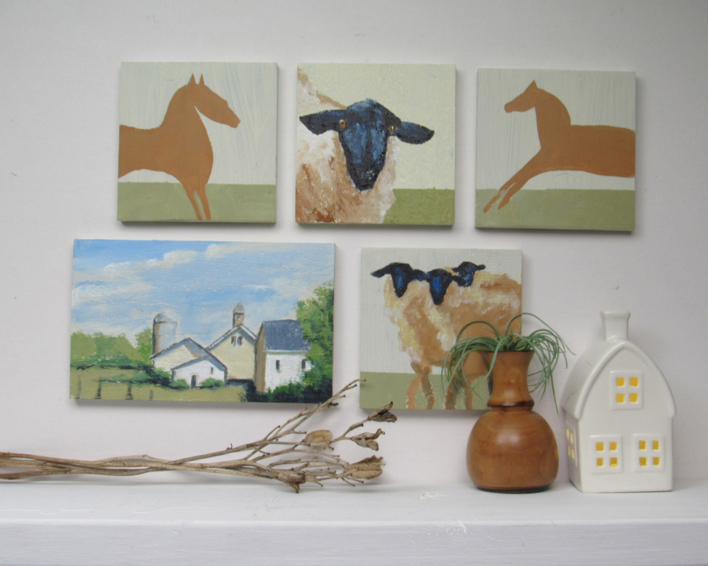 Original wall art Modern Farmhouse interior décor Etsy