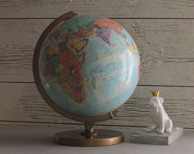 Vintage Replogle World Globe - 12 Inch - World Nation Series - Relief ...