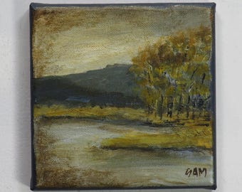 painting - "Through the Trees”- painting - home décor -art - traditional landscape - tonal art