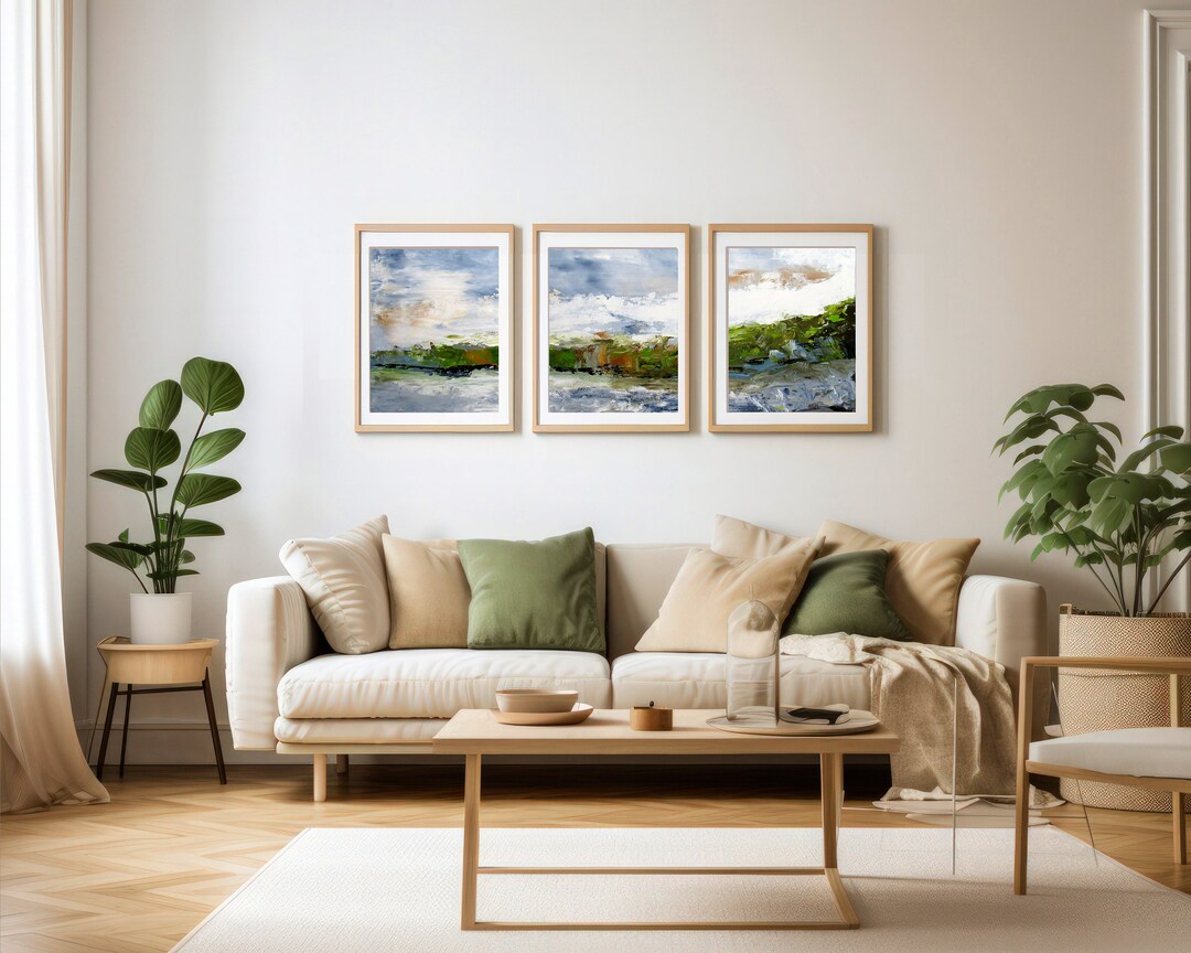Wall Gallery rugged Coast Triptych Cozy Art Giclée Print Hygge Relaxing