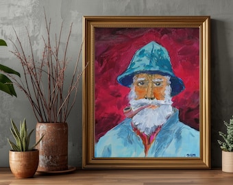 print - "The Old Seafarer" - giclée print -tropical wall decor - coastal decor - beaches wall art - shore