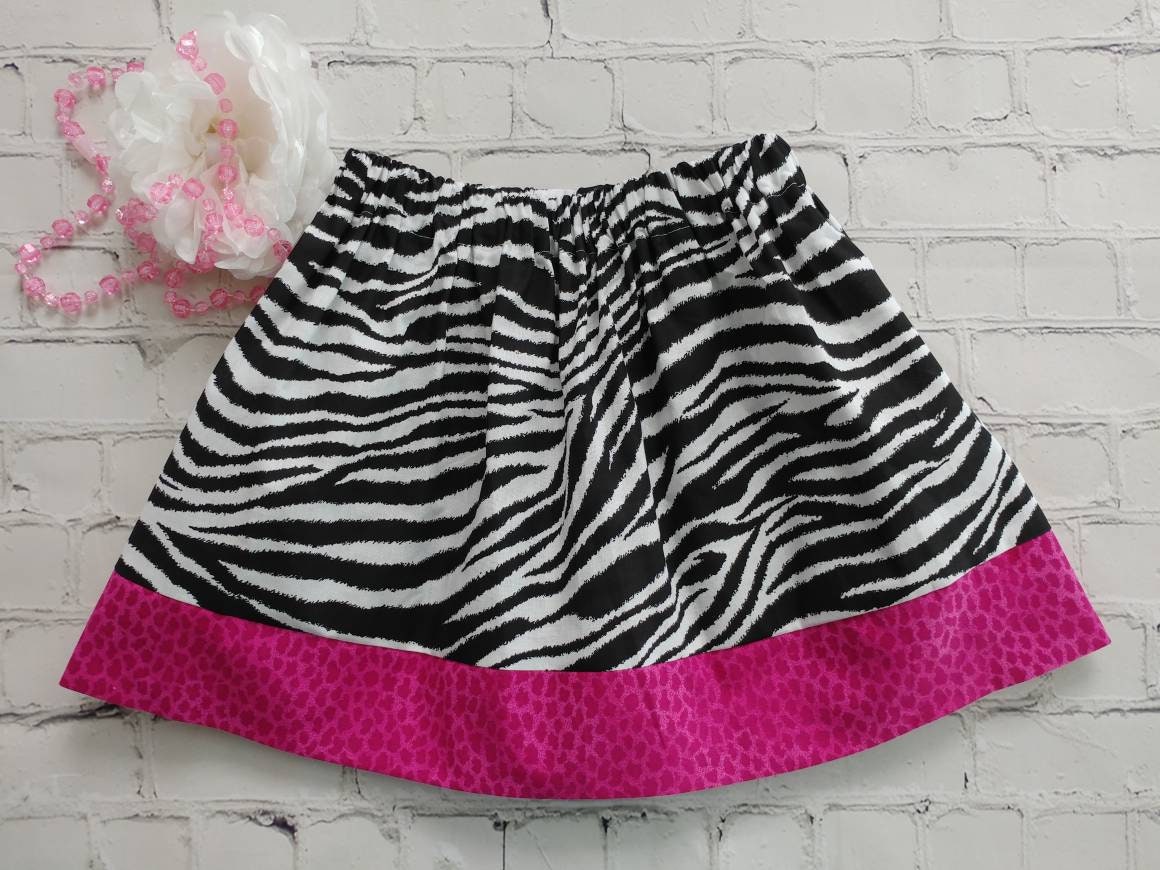 Zebra and Cheetah Skirt Pink Cheetah Girls Skirt Animal Etsy