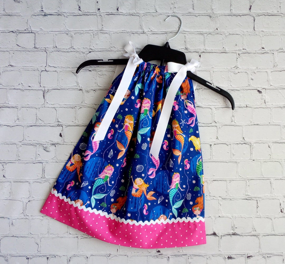 KIDS TIE SHOULDER MIDI DRESS 4-10 MERMAID MOTEL