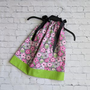 Girls Pillowcase Dress, Little Girls Pink Dress, Summer Dress, Toddler Girl Dress with Flowers, Baby Dress, Kids Clothes, Vacation Clothes