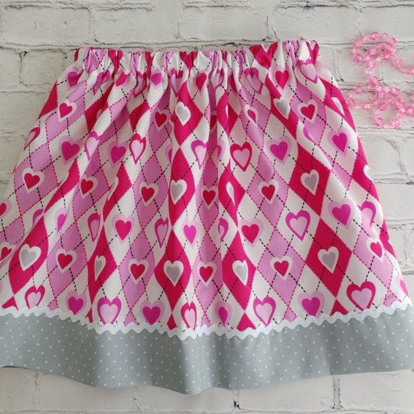 Valentine Embellished Girl's Skirt