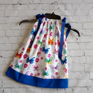 Girl Butterfly Dress, Toddler Pillowcase Dress, Baby Butterfly Dress, Girls Summer Dress