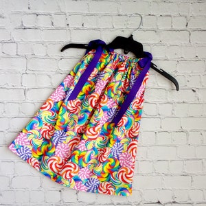 2 Toddler Girls Lollipop Dress, Girls Pillowcase Dress, Birthday Pillowcase Dress, Toddler Girls Dress, Little Girls Dress, Sale Dress