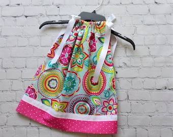 Girls Pillowcase Dress, Toddler Dress, Summer Party Dress, Kids Dress, Spring Dress,  Pink Summer Dress