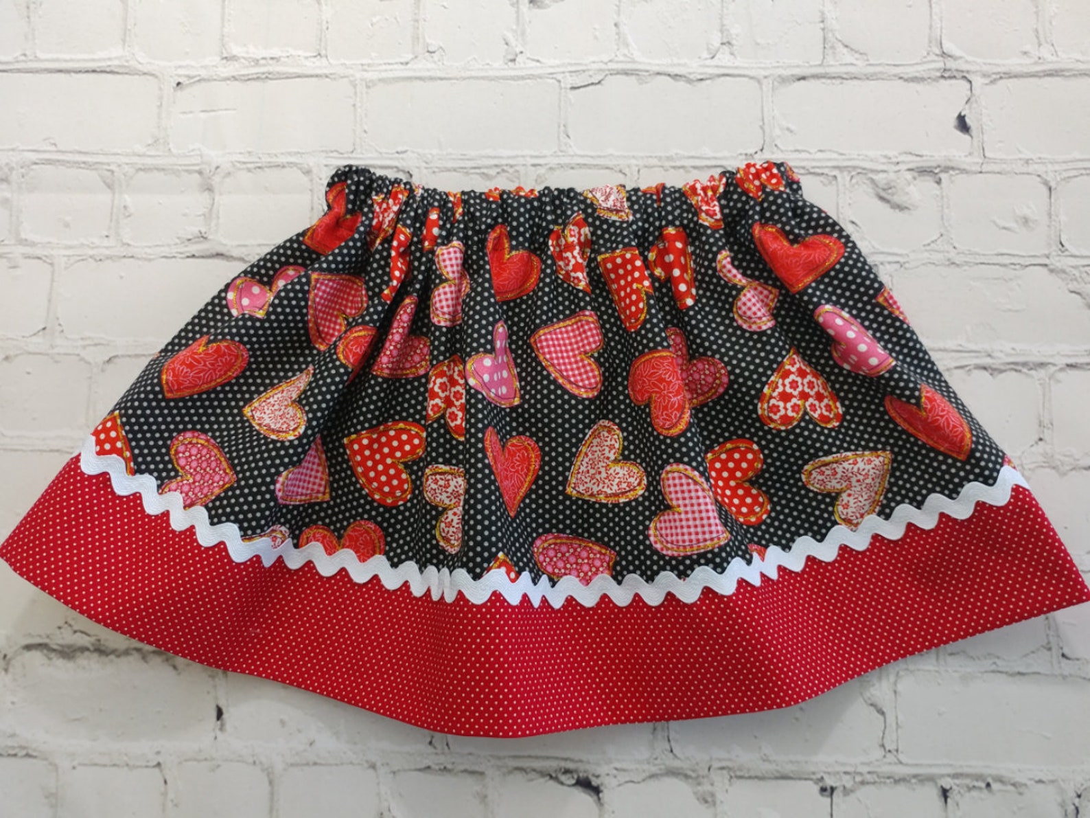 Girls Skirt Heart Skirt Toddler Valentines Day Skirt Red Etsy