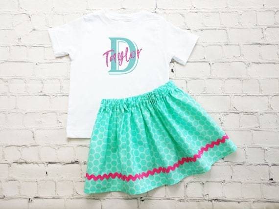 Green skirt outfit clearance 4t