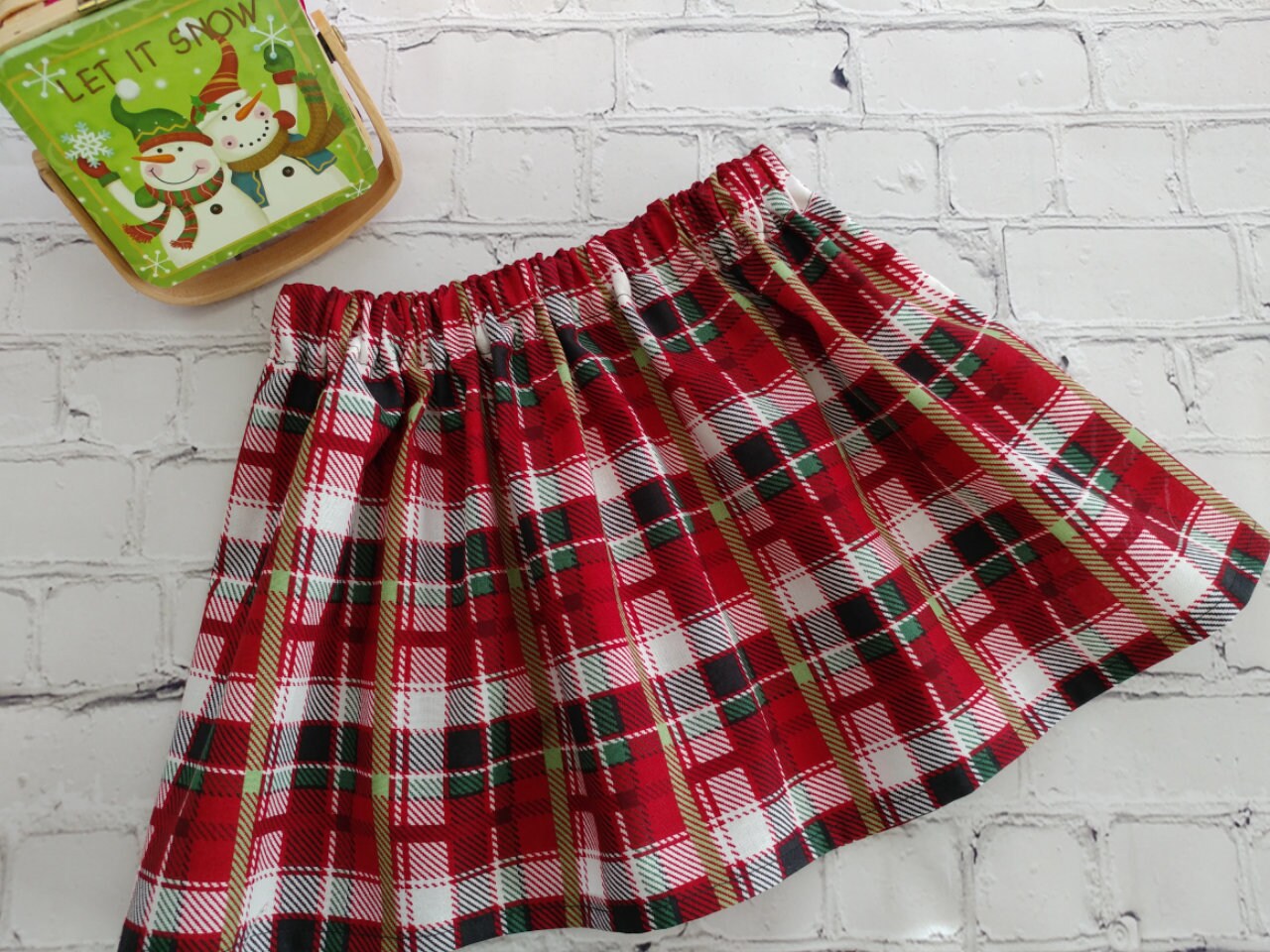 Girls Plaid Christmas Skirt Toddler Holiday Outfit Christmas Etsy