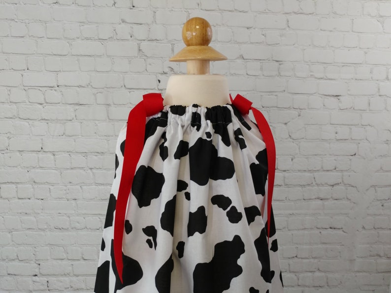 Girls Cow Print Pillowcase Dress Toy Story Dress Jessie Etsy