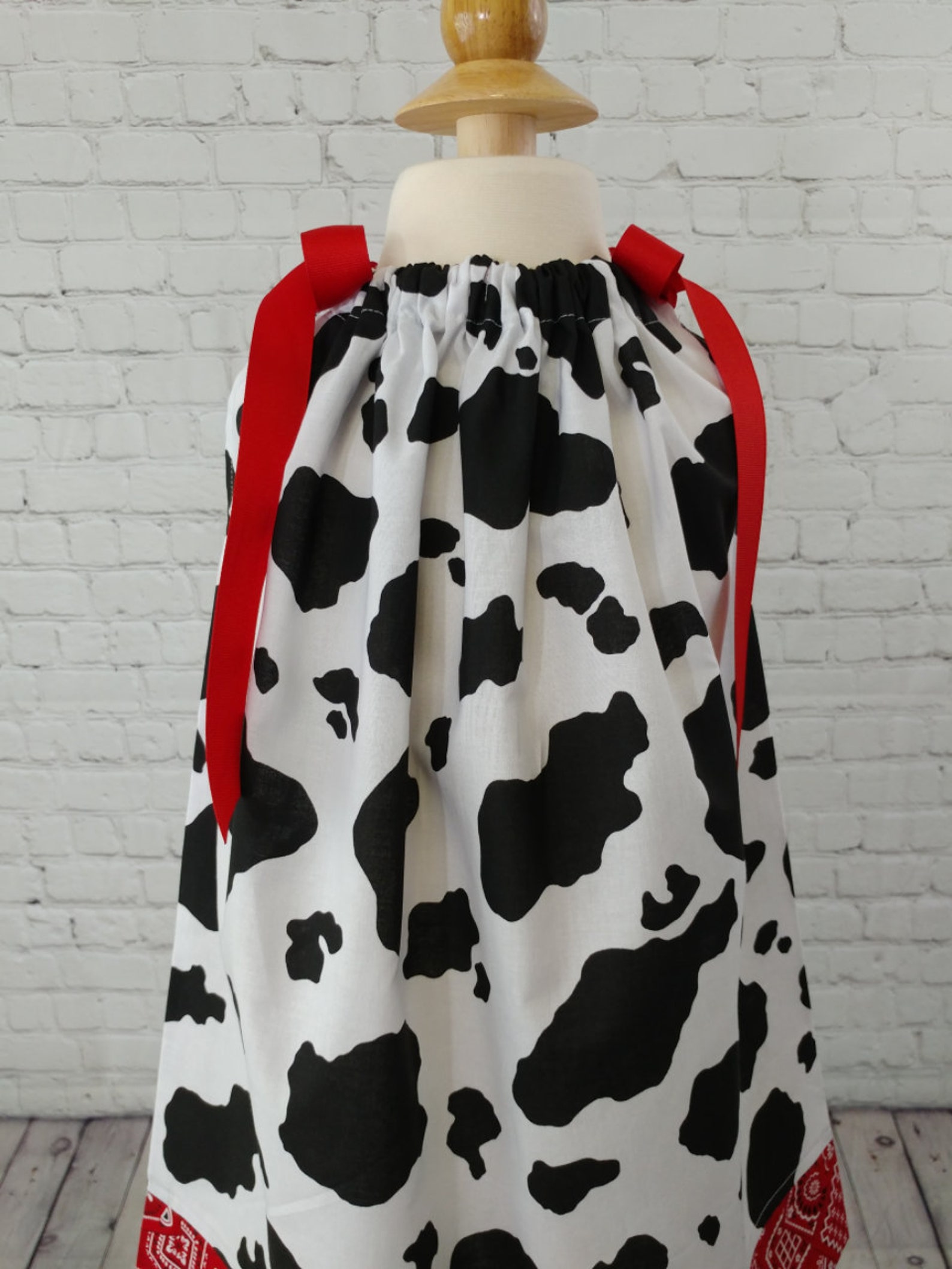 Girls Cow Print Pillowcase Dress Toy Story Dress Jessie Etsy