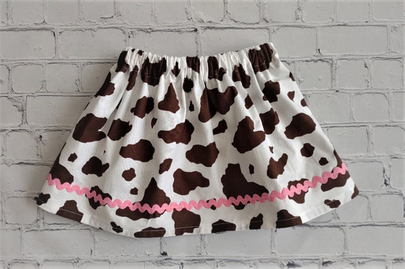 Girls Cow Print Skirt Toddler Cowgirl Skirt Girls Western