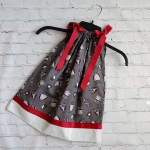Girls Owl Pillowcase Dress, Toddler Pillowcase Dress, Little Girl Dress with Owls, Baby Dress, Kids Dress with Owls, Woodland Creature Dress