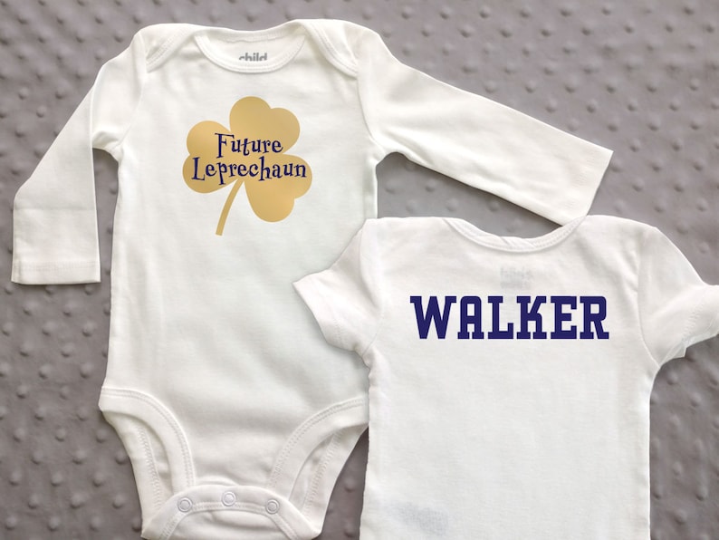 Notre Dame Kids Personalized Bodysuit Notre Dame Toddler Shirt Fighting Irish Bodysuit Fighting Irish Newborn Baby Gift