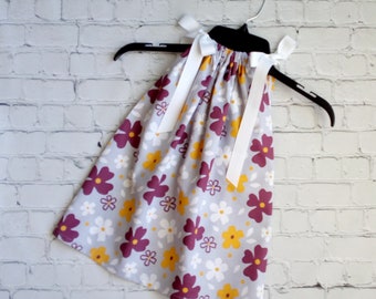 Girls Pillowcase Dress, Girls Dress with Flowers, Summer Dress, Toddler Girls Dress, Little Girls Dress, Floral Clothes, Spring Outfit