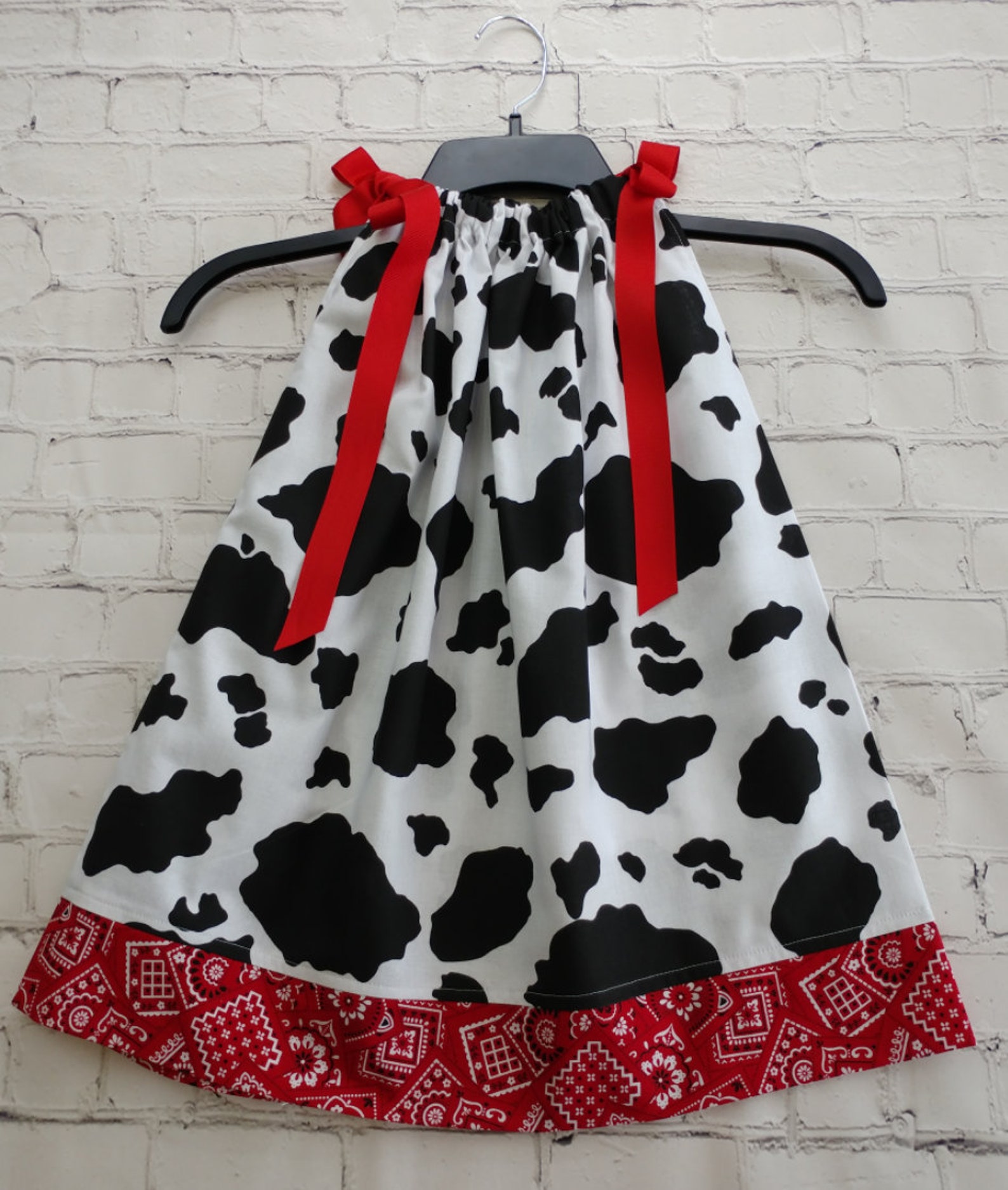 Girls Cow Print Pillowcase Dress Toy Story Dress Jessie Etsy