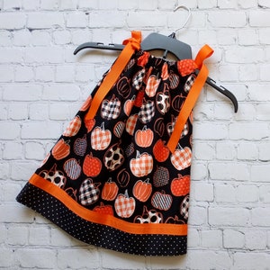 Girls Halloween Dress, Toddler Halloween Costume, Fall Pumpkin Dress, Little Girls Pumpkin Dress, Fall Girls Dress