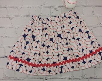 Girls Baseball Skirt, Toddler Girls Game Day Skirt, Baseball Skirt Costume, Take Me Out To The Ball Game