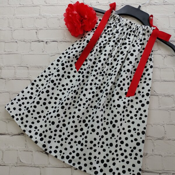 101 Dalmatians Dress, Girls Dalmatians Toddler, Toddler Disney Outfit, Girls Birthday Dress, Halloween Costume