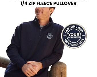 Custom Embroidered Quarter Zip Customized Personal/Company Logo Quarter Zip Customized Text Unisex Quarter Zip, Personalized Gifts,