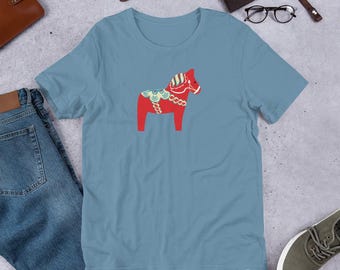 Red Dala Swedish Horse - Unisex t-shirt
