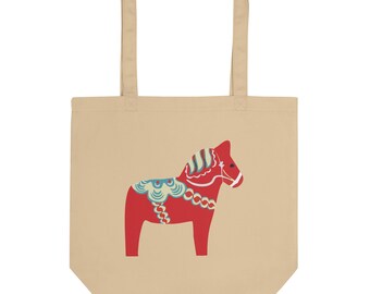 Dala Swedish Horse - Andersonville Chicago - Eco Tote Bag