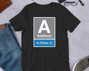 Addison CTA Blue Line - Unisex t-shirt