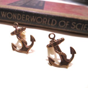 Raw Brass Anchor Cuff Links - Nautical - Sailing  - Navy - Boat - Beach Wedding - Soldered - Anchors Away - Coast Guard - Fishing - Yacht