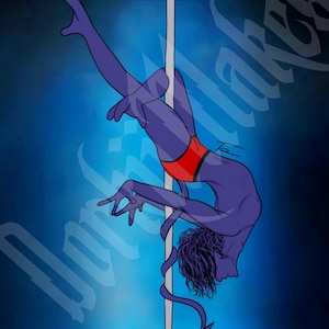 Dancing Blue Boy Print 5x7