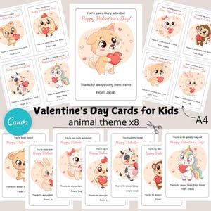 Valentine Exchange Cards for Kids | Preschool Valentines | Classmate and Student Valentine Cards