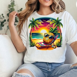Summer Vibes Png, Sublimation Design, Colorful Summer Clipart, Beach Digital Image, Tropical Png, T-Shirt Design, Instant Download Png, DTF
