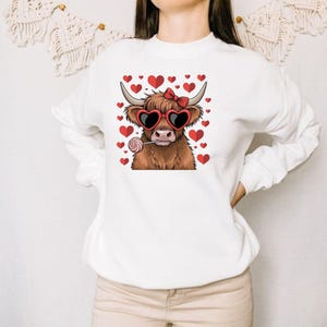 Highland Cow png, Valentine Coquette Png, Valentine&#39;s Day, Retro Valentine Png, Valentine Heart Png, Love Png, Sublimation Designs
