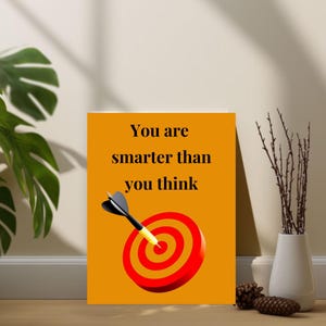 Arte de parede motivacional, você é mais inteligente do que pensa, arte de parede, citação inspiradora sobre a paz, impressão de arte de motivação, impressão de arte de positividade