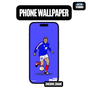 Zinedine Zidane Phone Wallpaper | HD Football Wallpaper | Soccer Art | Mobile Background | Football Aesthetic | iPhone & Android