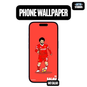 Mo Salah Phone Wallpaper | HD Football Wallpaper | Soccer Art | Mobile Background | Football Aesthetic | iPhone & Android