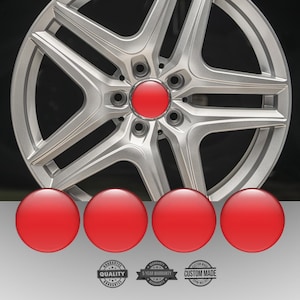 Best Design 4 pcs of Silicone Stickers for Wheel Caps Rims Clear Color /// Self-adhesive Emblems for Center wheel caps//Best Dekoration