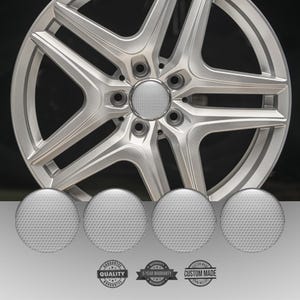 Best Design 4 pcs of Silicone Stickers for Wheel Caps Rims Clear Color /// Self-adhesive Emblems for Center wheel caps//Best Decoration