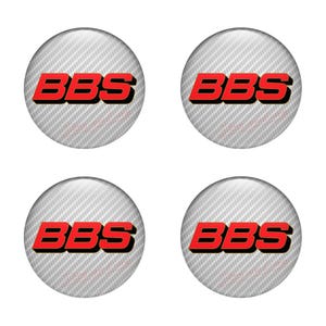 Best Design 4 pcs of Silicone Stickers for Wheel Caps Rims BBS /// Self-adhesive Emblems for Center wheel caps