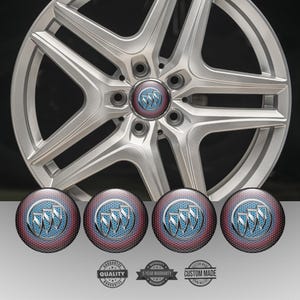 Best Design 4 pcs of Silicone Stickers for Wheel Caps Rims Buick /// Self-adhesive Emblems for Center wheel caps
