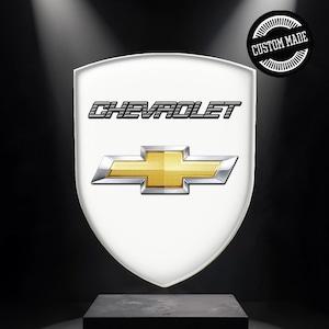 Domed Shield Emblem Chevrolet Logo|| Self-adhesive Silicone Sticker|| Epoxy Resin Badge All Size